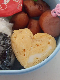 A picture of For Lunch Box: Heart Shape Egg Rolls.