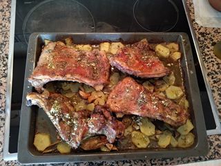 Costillar de lechazo al horno