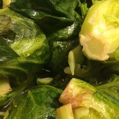 A picture of Sheryl's Brussel Sprouts.