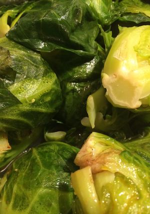 A picture of Sheryl's Brussel Sprouts.