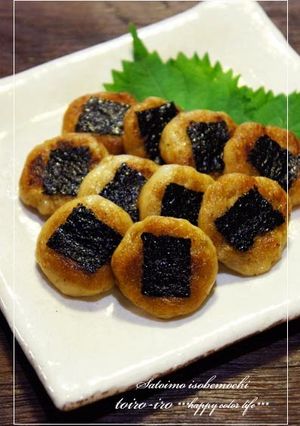 A picture of For Bento and Beer Snacks Taro Root Isobe Mochi.