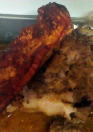 A picture of Pernil (Puerto Rican Roast pork).