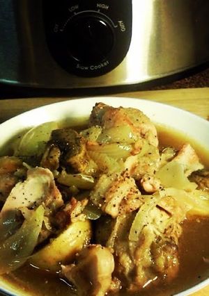A picture of Coq Au Vin.