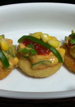 A picture of McCain Smiles Capsi Corn Canapes.