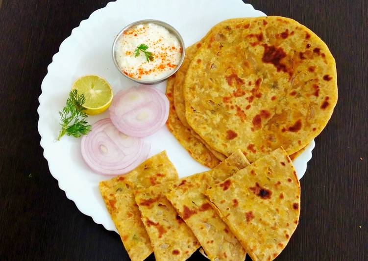 Recipe of Favorite Soya chunks parantha Soyabin ke parathe