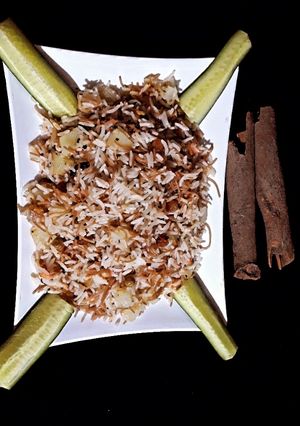 صورة لوصفة رز بالشعيرية بطعم القرفة