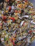 Strogonof de carne con verduras