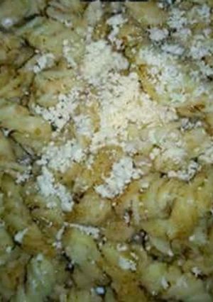Una foto de Fideos con arena