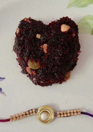 A picture of Beet carrot halwa.