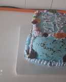 Blue berry/Strawberry Cake