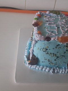 A picture of Blue berry/Strawberry Cake.