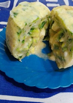 Una foto de Budín de verdura al microondas