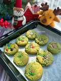 New York Style Matcha Cookies - Bánh quy trà xanh Giáng Sinh 🎄