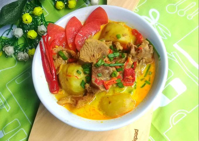 Daging Kambing  kuah santan