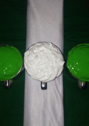 A picture of Nigerian Flag Mug Cake.