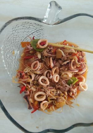 Foto resep Cumi Taoge Pedas Manis Sederhana (gampang)