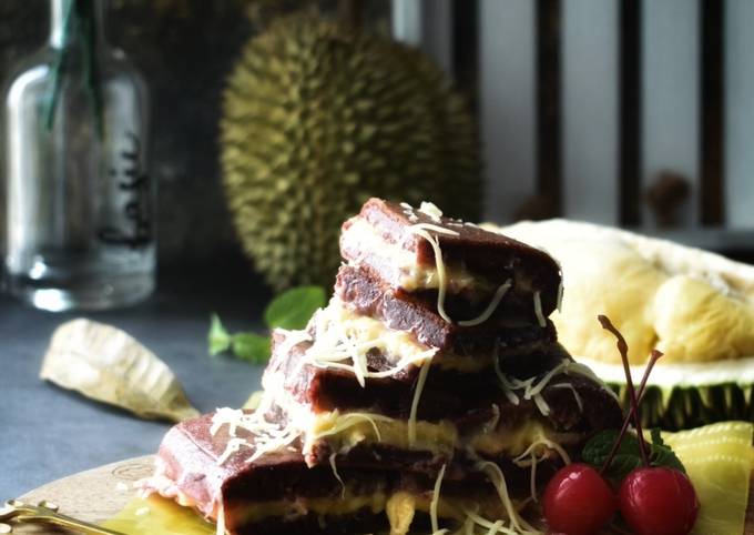 Apam Balik Red Velvet Isi Durian dengan Cheese