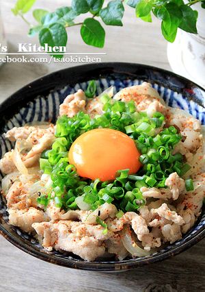 薑燒豬肉丼飯 的食譜成品照片