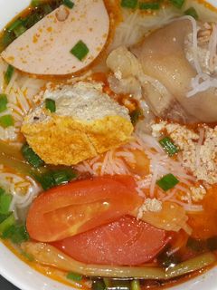 Hình của món Bún riêu tôm.