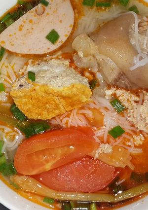 Hình của món Bún riêu tôm.