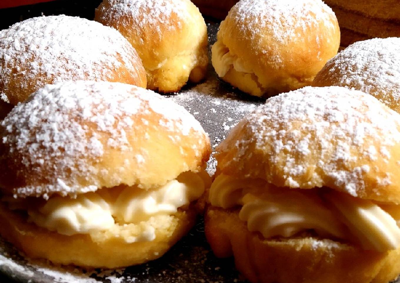 Bollos de nata. (Thermomix)