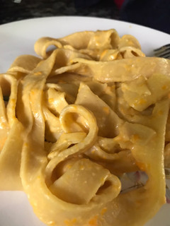 Una foto de Fettuccine con dos ingredientes