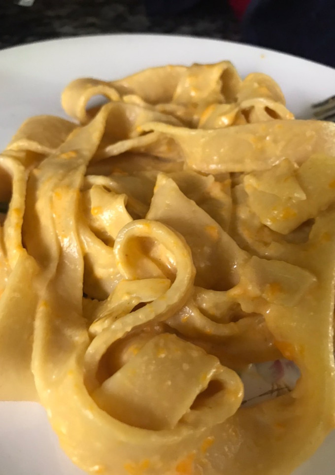 Una foto de Fettuccine con dos ingredientes