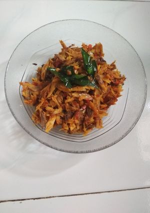 Foto resep Ikan tongkol suwir pedas