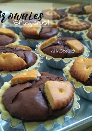 Foto resep Pie brownies shiny crust 1 telur + Tips