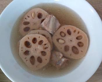 Without Fail Cooking Recipe  Lotus Root  Peanuts Pork Ribs Soup Delicious Simple