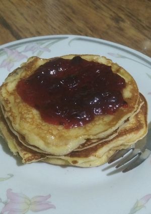 Una foto de Panqueques keto
