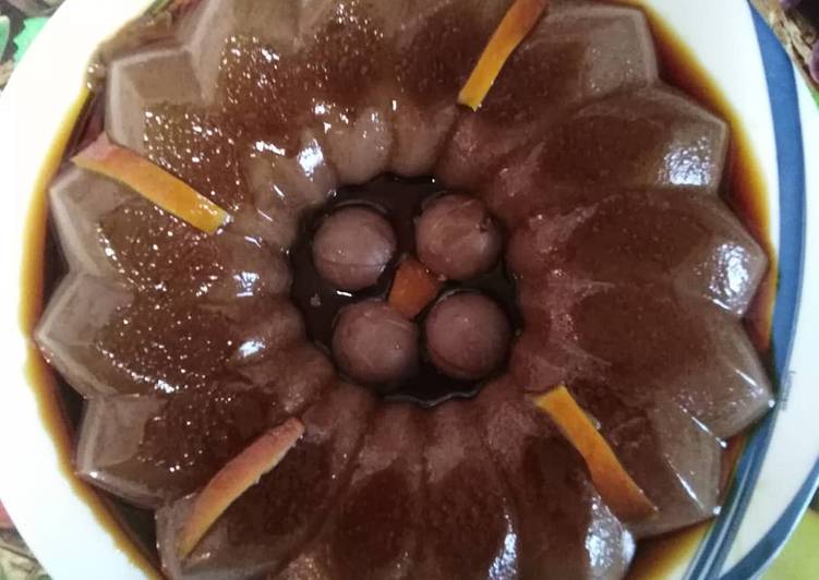 Flan de chocolate negro y naranja!