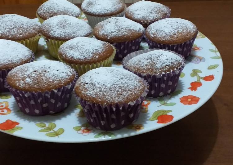 Muffins al cappuccino e gocce di cioccolato