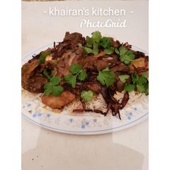 A picture of Lamb biryani.