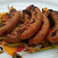 A picture of Grilled Sausage And Peppers.
