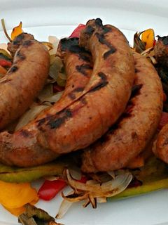 A picture of Grilled Sausage And Peppers.