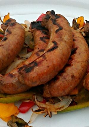 A picture of Grilled Sausage And Peppers.