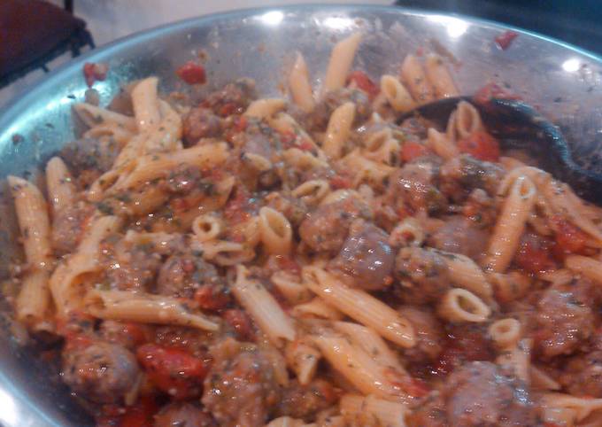 Steps to Prepare Speedy Stacy&#39;s Italian Sausage Pasta