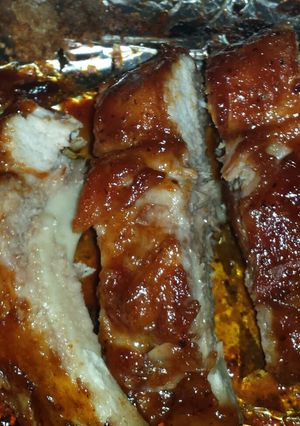A picture of Steve's Oven Baked BBQ Ribs.