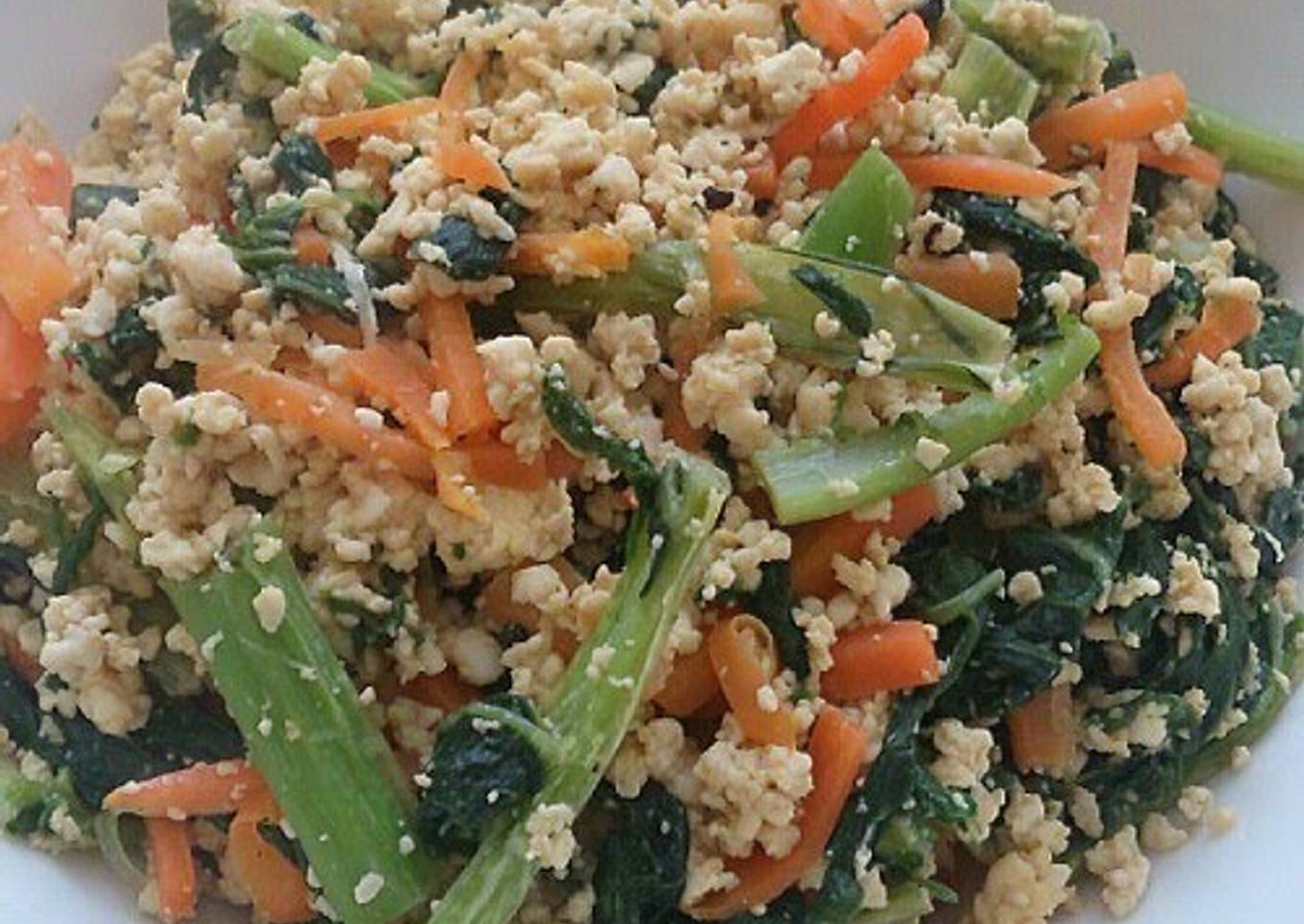 Soboro Style Tofu & Stir-Fried Vegetables