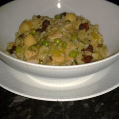 A picture of Scallop and Prawn Risotto with Chorizo.