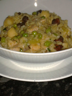 A picture of Scallop and Prawn Risotto with Chorizo.