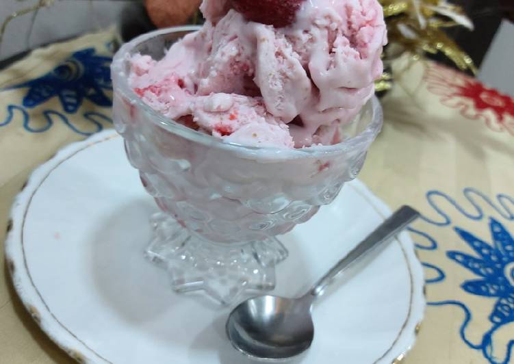 How to Prepare Super Quick Homemade Strawberry ice cream