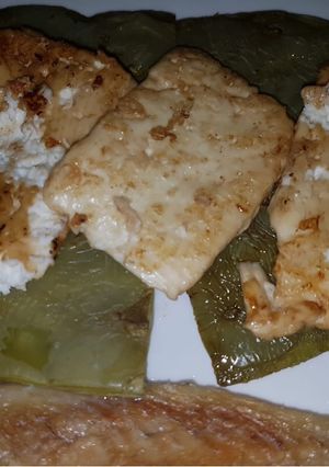 Una foto de Nopalitos con Queso Panela Asados