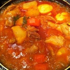 A picture of Korean Sweet and Spicy Hot Daktoritang.