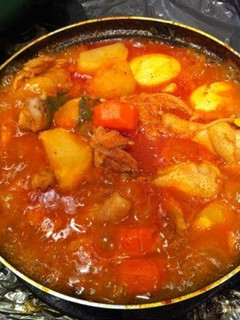 A picture of Korean Sweet and Spicy Hot Daktoritang.