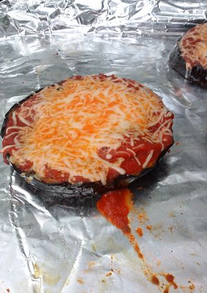 A picture of Grilled Eggplant Parmesan.