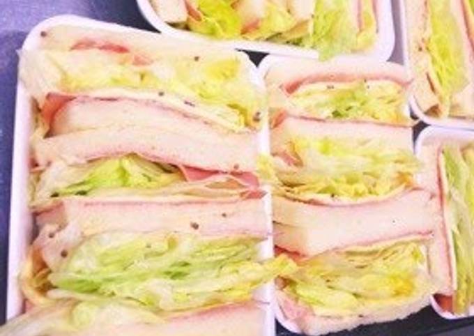 Easy and Nutritious Everyone Loves this Ham, Cheese and Lettuce Sandwiches