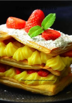 Une photo de Mille-feuilles aux fraises gariguettes