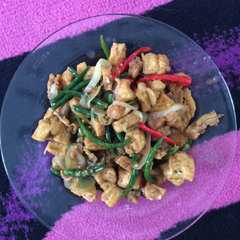 A picture of Tahu Tempe Ayam Saus Tiram.